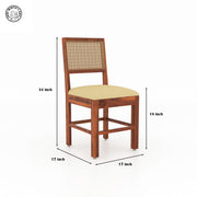 Novan Sheesham Wood 4 Seater Dining table With Bench