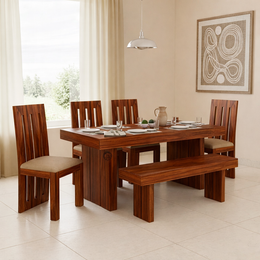 Melvina 6 Dining Seater With Bench