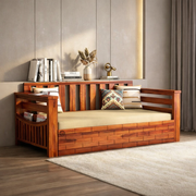 Delha Solid Wood Sofa Cum Bed