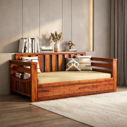 Delha Solid Wood Sofa Cum Bed