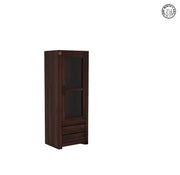 Walken Solid wood Bookshelf With Glass Door