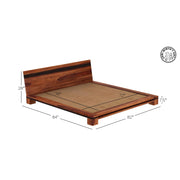 Brown Low Floor Double Bed