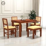 Novan Sheesham Wood 4 Seater Dining table With Bench