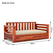 Delha Solid Wood Sofa Cum Bed