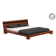 Brown Low Floor Double Bed