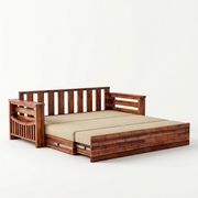Delha Solid Wood Sofa Cum Bed