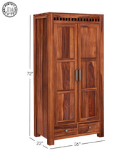 Cravn 2 Door Solid Wood Wardrobe