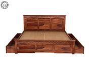 Barley Sheesham Wood Bed
