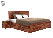 Barley Sheesham Wood Bed