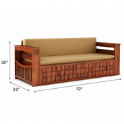 Martin 3 Seater Solid Wood Sofa