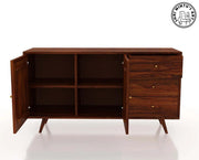 Piero Wooden Cane Door Sideboard