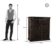 Mavis 2 Door Solid Wood Shoe Rack