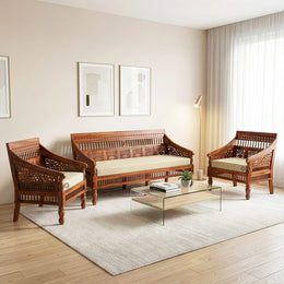 John 5 Seater solid wood sofa set