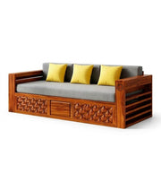 Aviva Solid Wood Sofa Set (Cum Bed)