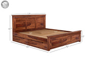 Barley Sheesham Wood Bed