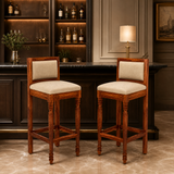 Retro Solid wood Bar chair (set of 2 chair)