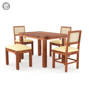 Novan Sheesham Wood 4 Seater Dining table With Bench