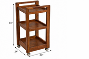 Shaon Solid Sheesham Wood Bar Trolley