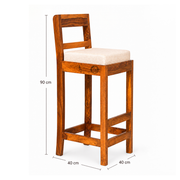 Bistro Solid wood Bar chair (set of 2 chair)