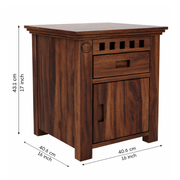 Anvay solid wood Bedside Table