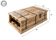 Hexan Solid Wood Wine Trunk