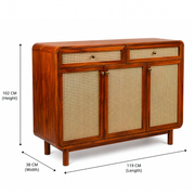 Raphia Solid Wood Shoe Rack