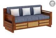 Allan 3 Seater Solid Wood Sofa