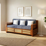 Allan 3 Seater Solid Wood Sofa