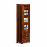 Ceramiq Solid Wood Wardrobe with Mirror